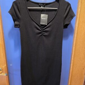 Forever 21 Elegant Black V-Neck Dress